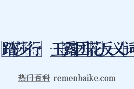 踏莎行·玉露团花反义词是什么意思的图片